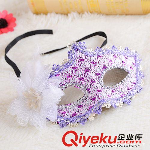 眼罩面具系列 新款精美wns風格 蕾絲水鉆皮革面具 化妝舞會公主面具原始圖片3