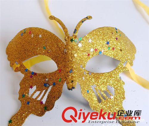 眼罩面具系列 廠家舞會面具批發 彩繪眼罩 金粉面具 彩繪卡丹面具 wns面具原始圖片3