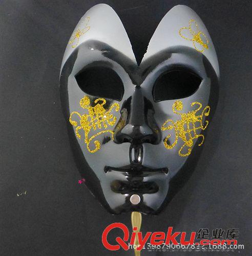 眼罩面具系列 萬圣節(jié)純手工wns面具 金蔥布 紗花 羽毛 舞會半透明百合花面具