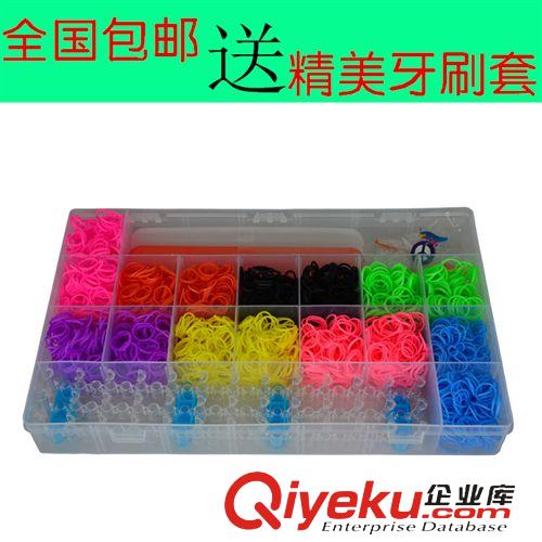 DIY皮筋 彩色皮筋編織手鏈手繩 韓國新品 橡皮筋DIY手工手鏈 彩虹織機原始圖片2