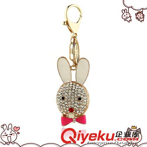 鑰匙扣 創意禮品 紅色兔頭鑰匙扣 可愛女士包掛件 汽車掛件 廠家直銷