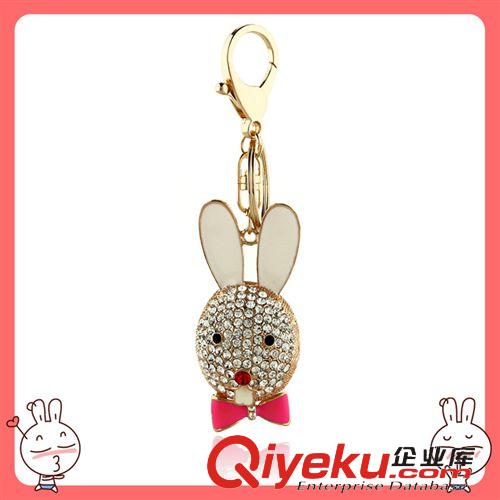 鑰匙扣 創意禮品 紅色兔頭鑰匙扣 可愛女士包掛件 汽車掛件 廠家直銷原始圖片2