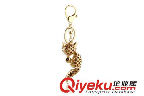 鑰匙扣 創意禮品 水晶狐貍鑰匙扣 可愛女士包掛件 汽車掛件  廠家直銷原始圖片3