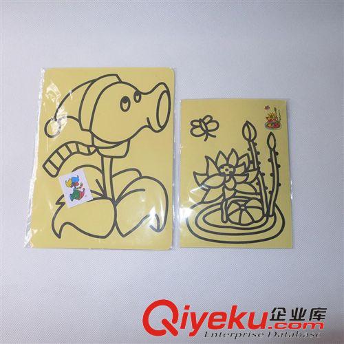 其他益智玩具 大號砂畫 兒童益智沙畫 DTY涂鴉 手工制作兒童玩具 彩砂地攤熱賣