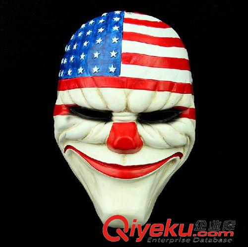 【化妝舞會(huì)面具】 萬(wàn)圣節(jié)面具 Payday2主題面具珍藏版游戲收獲日2系列g(shù)d面具 4款原始圖片2