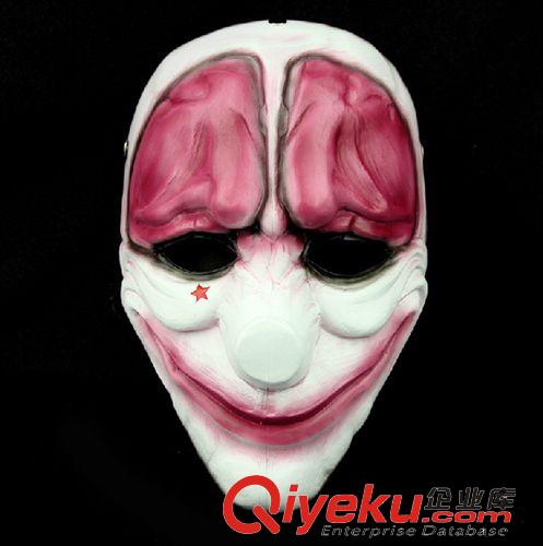【化妝舞會(huì)面具】 萬(wàn)圣節(jié)面具 Payday2主題面具珍藏版游戲收獲日2系列g(shù)d面具 4款原始圖片3