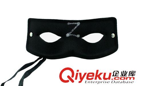 【化妝舞會(huì)面具】 舞會(huì)面具佐羅面具包布面具 游戲面具表演面具 Z面具 黑色佐羅面具原始圖片2