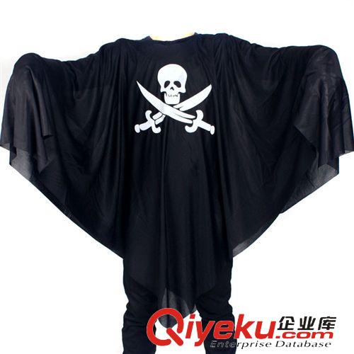 【舞會(huì)表演服裝】 萬(wàn)圣節(jié)服裝 鬼節(jié)服飾 成人骨架鬼衣 黑色鬼衣服 海盜恐怖服裝原始圖片3