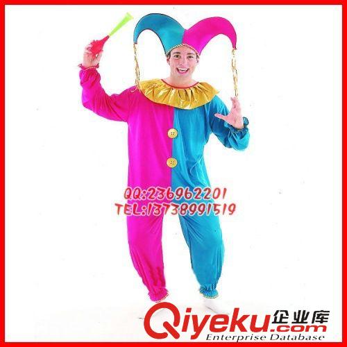 【舞會表演服裝】 萬圣節表演COS小丑裝扮服裝紅藍小丑套裝 成人小丑服飾小丑系列原始圖片2