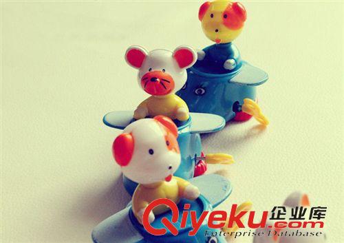 發條玩具 批發供應 發條玩具 {zx1}款搖頭會自動轉彎 上鏈小動物飛機原始圖片2
