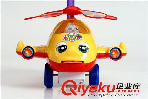 益智玩具 大號拉桿手推小飛機(jī)兒童手推車寶寶學(xué)步車拖拉玩具響鈴原始圖片2