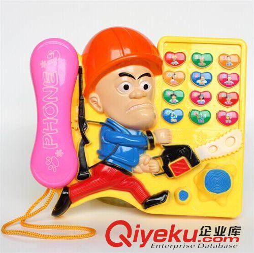 早教玩具 光頭強(qiáng)智能電話機(jī) 熊出沒 音樂燈光 嬰幼兒早教廠家批發(fā)