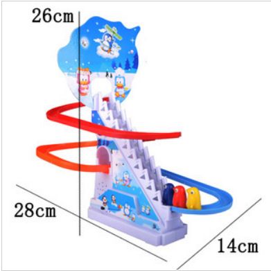 电动玩具 电动小企鹅爬楼梯 带音乐 灯光 义乌批发
