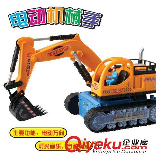 電動(dòng)玩具 電動(dòng)工程車(chē) 挖土機(jī) 帶音樂(lè) 發(fā)光挖掘機(jī) 兒童模型玩具批發(fā)