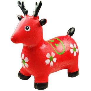 充氣玩具 帶音樂 加厚跳跳馬/跳跳牛/跳跳鹿 充氣玩具 運動玩具原始圖片2