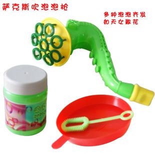 沙灘玩具 新款多頭樂器泡泡槍 喇叭薩克斯造型 地?cái)偀豳u原始圖片2