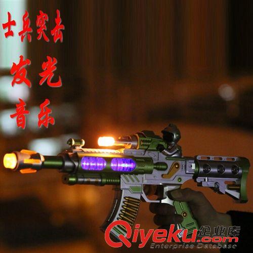 軍事武器 【3款混裝】 仿真兒童電動(dòng)音樂(lè)發(fā)聲塑料玩具槍 軍事模型