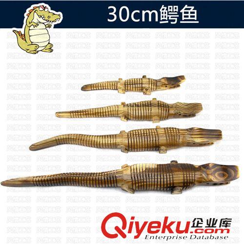 兒童玩具禮品 廟會批發30公分鱷魚 木制小鱷魚玩具，仿真玩具，工藝品擺件