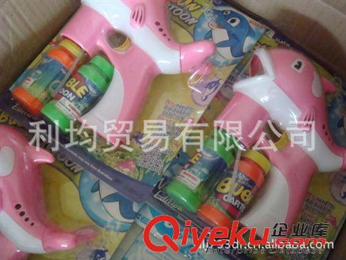 熱銷產(chǎn)品 大號實色海豚泡泡槍 全自動泡泡槍 電動 燈光 音樂 雙瓶水原始圖片2