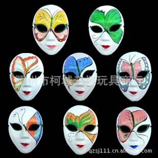 .....紙漿面具 供應(yīng)游戲表演面具 舞會面具 紙漿彩繪面具貓臉面具金貓銀貓