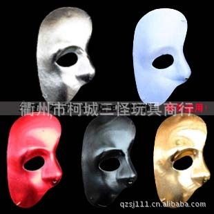 .....包布面具 供應圣誕節面具 萬圣節面具 布面具 歌劇魅影面具 右半臉包布面具