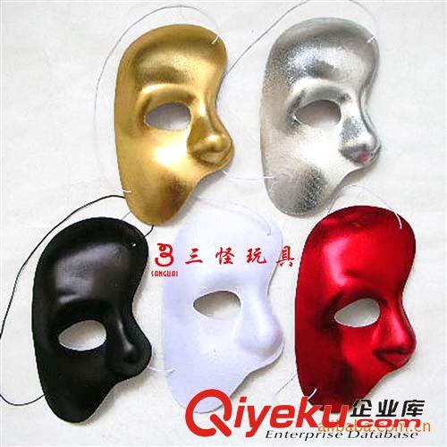 .....包布面具 供應圣誕節面具 萬圣節面具 布面具 歌劇魅影面具 右半臉包布面具原始圖片2