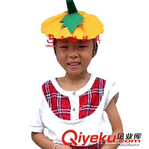 帽子 廠家供應(yīng)萬圣節(jié)南瓜用品 舞會用品 表演用品 密絲絨南瓜帽