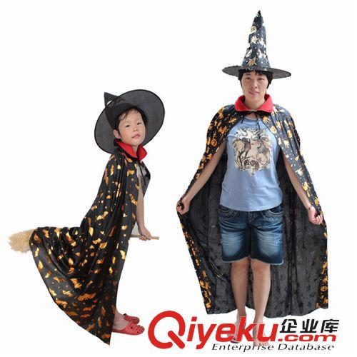 .....萬(wàn)圣節(jié)服飾道具 供應(yīng) 萬(wàn)圣節(jié)服裝 成人與兒童萬(wàn)圣節(jié)披風(fēng) 鬼披風(fēng) 巫婆披風(fēng)紗帽掃帚原始圖片3