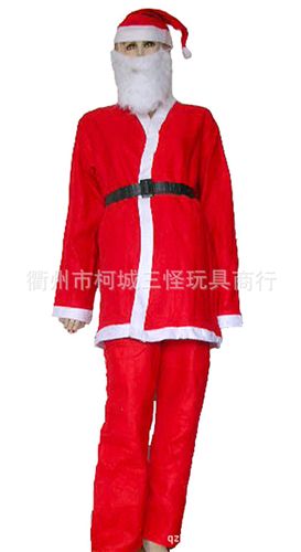 圣誕節(jié)用品 供應(yīng)游戲表演服裝 圣誕節(jié)用品 成人無紡布男圣誕衣 女圣誕裙原始圖片2