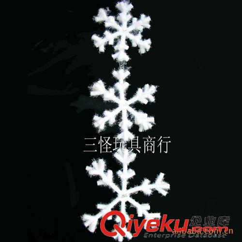 圣誕節(jié)用品 供應(yīng)圣誕節(jié)用品 圣誕節(jié)掛件 帶金絲雪花片一包三片原始圖片3