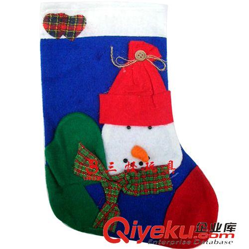 圣誕節用品 供應節日圣誕節用品 舞會圣誕樹掛件 卡通圣誕襪格子圍巾款原始圖片2