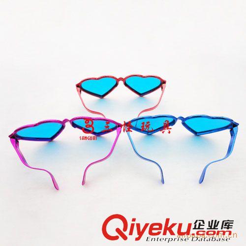 胡子,眼鏡,鼻子,耳朵等 供應整人搞笑玩具派對用品游戲表演用品　心形大眼鏡原始圖片3