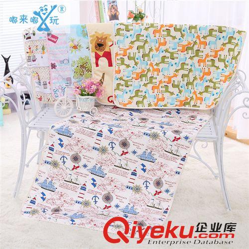 12月新品 新款純棉嬰兒尿墊 寶寶三層加厚卡通防水隔尿墊 75*120cm