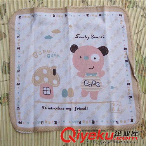 12月新品 新款卡通小方巾小熊嬰幼兒手帕 全棉柔軟寶寶喂奶巾 3條裝
