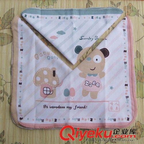 12月新品 新款卡通小方巾小熊嬰幼兒手帕 全棉柔軟寶寶喂奶巾 3條裝原始圖片2