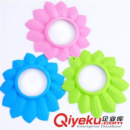 tj產(chǎn)品 蔓葆 新款嬰兒EVA洗發(fā)帽 寶寶加厚樹葉形洗頭帽 兒童浴帽原始圖片2