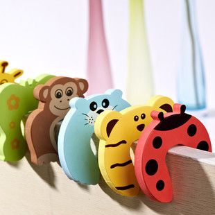 寶寶安全用品 廠家直銷 兒童卡通動(dòng)物造型防夾手安全門檔環(huán)保材料門卡 獨(dú)立包裝原始圖片2