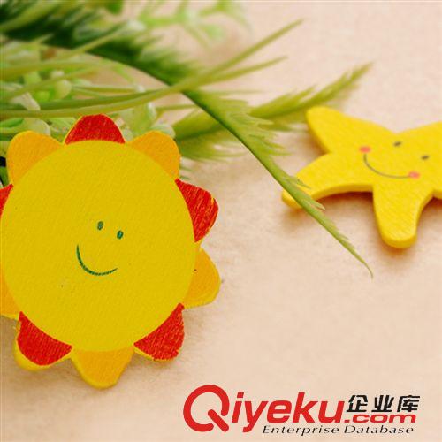 早教 啟蒙 益智 教育 韓版創(chuàng)意環(huán)保木制磁性冰箱貼 留言海洋木質冰箱貼 12個一包原始圖片2