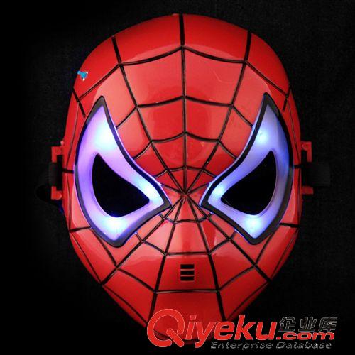 面具類 兒童 卡通 動漫 表演面具 帶燈 發(fā)光 鋼鐵俠面具玩具90g
