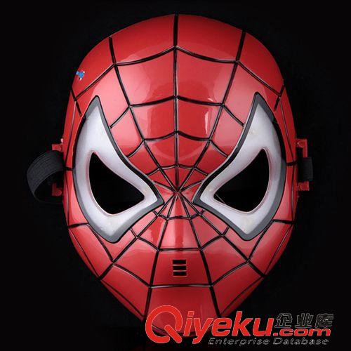 面具類 萬圣節面具 兒童 動漫卡通面具 蜘蛛俠玩具 發光 帶燈蜘蛛俠面具原始圖片2