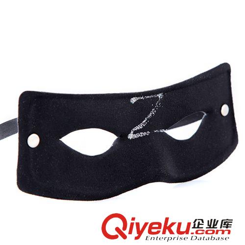 面具類 萬圣節(jié)化妝舞會面具布兒童大人卡通黑色男士 Z佐羅半臉面具眼罩原始圖片2