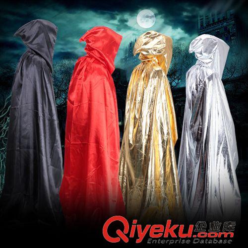 萬圣節(jié)服裝 萬圣節(jié)裝扮服裝 金銀色巫師披風 拖地死神披風 成人斗篷古堡披風原始圖片3
