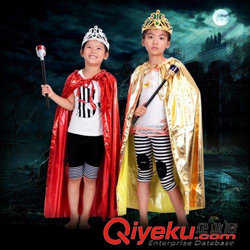萬圣節(jié)服裝 萬圣節(jié)裝扮服裝 金銀色巫師披風 拖地死神披風 成人斗篷古堡披風