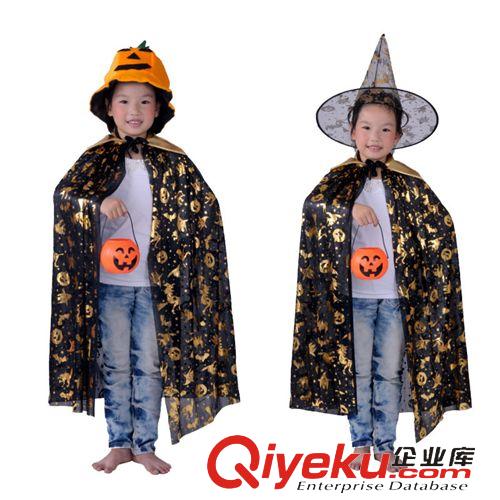 萬圣節服裝 萬圣節兒童服裝化妝舞會衣服南瓜帽造型服 加厚絨布南瓜衣 285g