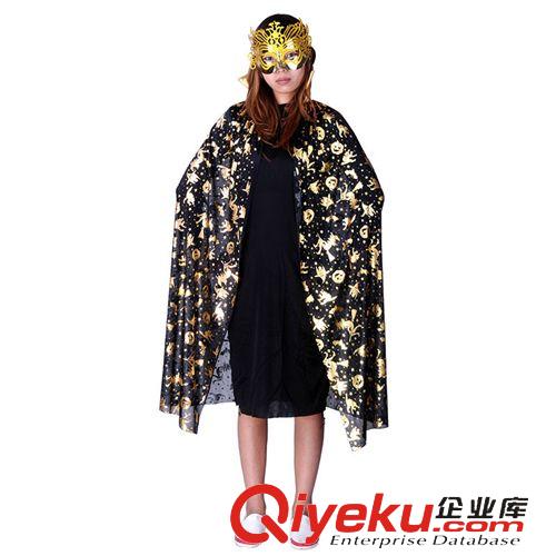 萬圣節服裝 化裝舞會服裝萬圣節廠家服裝道具用品 成人金色1.2米南瓜披風