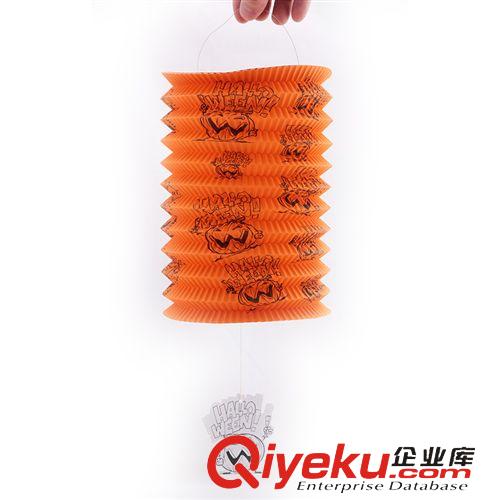萬圣節用品 萬圣節廠家道具裝飾用品 南瓜燈籠 伸縮圓柱型紙燈籠33g原始圖片2