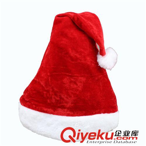 圣誕節(jié)用品 圣誕節(jié)裝飾gd密絲絨毛絨 圣誕老人帽子 超柔圣誕帽 40g