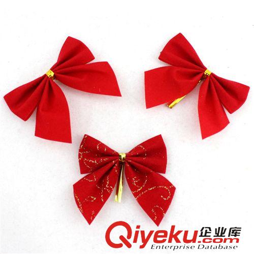 圣誕節(jié)用品 圣誕節(jié)用品裝飾圣誕掛件 圣誕樹掛件 小蝴蝶結(jié)12個一板22g原始圖片2