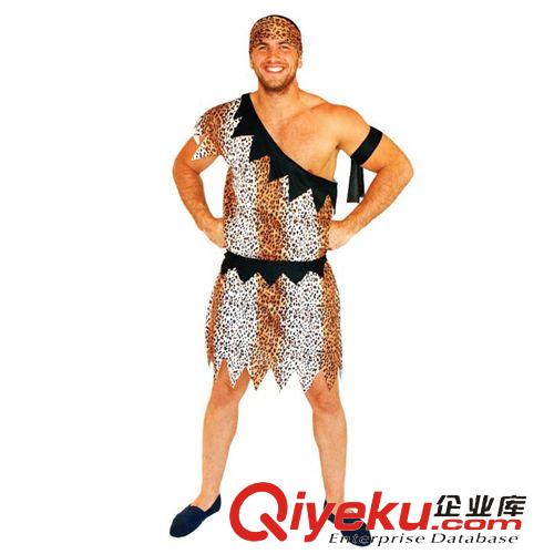 圣誕節(jié)用品 COS服裝萬圣土著人服裝印第安豹紋印第安人衣服野人衣服302g原始圖片2