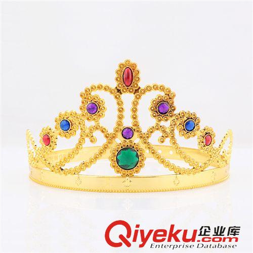 節(jié)日表演用品 COS國王頭飾 皇后頭圈 王冠 國王 大hg 王冠 公主頭嚳原始圖片2
